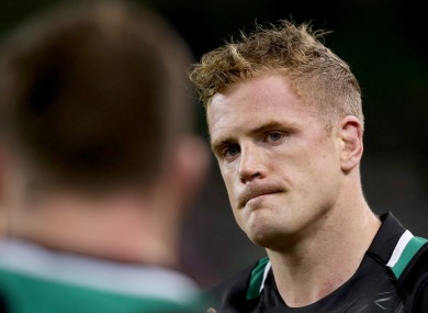 Ireland's Jamie Heaslip dejected at the final whistle.