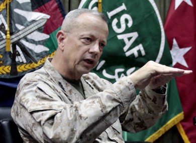 General John Allen is the top commander of the NATO-led mission in Afghanistan.