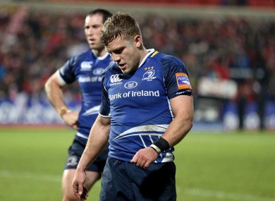 Ian Madigan trudges off at Ravenhill.