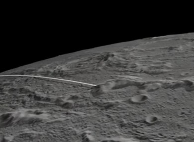 The mountain that the probes will impact