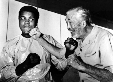 The story of how Muhammad Ali ended up fighting in Croke Park in 1972 is told in When Ali Came to Ireland on New Year's Day, 6.30pm. (Seen here with filmmaker John Huston in Dublin who came to Dublin to see the fight).