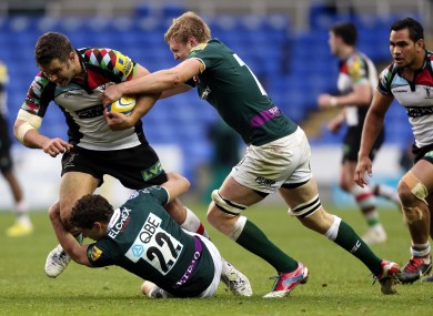 Nick Easter goes on the charge against London Irish.