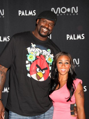 Shaquille O'Neal and girlfriend Nicole Alexander.