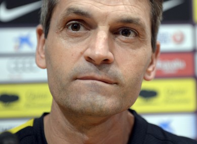 Relapse: Barcelona's coach Tito Vilanova.