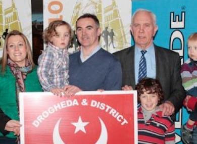 Adam, Aidan, Philip and Ben McCabe with fundraisers for the Tania McCabe Foundation.