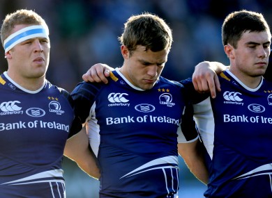 Sexton, left, and McGrath, right, with Ian Madigan.