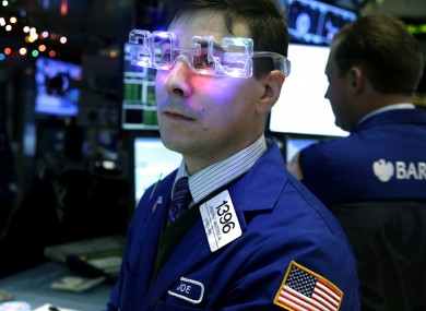 A trader wearing
