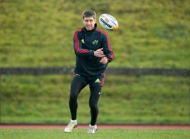 Ronan O'Gara trains ahead of the weekend's game.