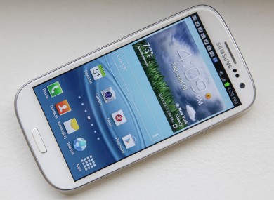 File photo of the Sansumg Galaxy S III phone.