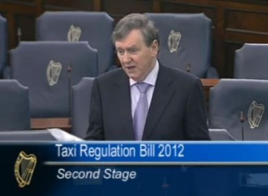 Paschal Mooney speaking in the Seanad this afternoon