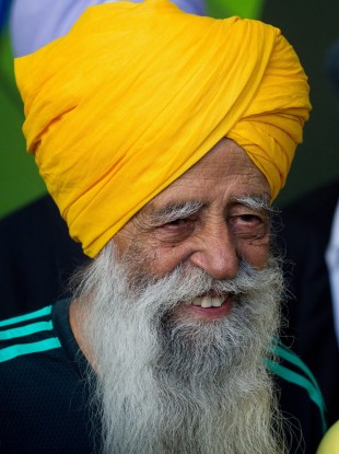 One-hundred-and-one-year-old marathoner Fauja Singh.