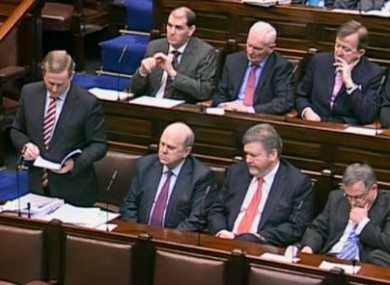 The Taoiseach speaking during Leaders' Questions today