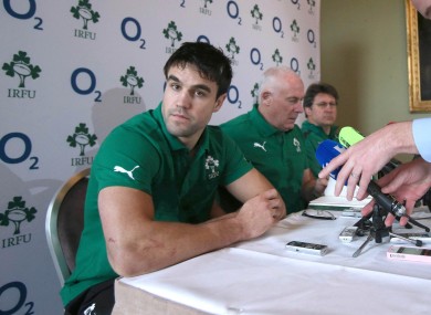 Conor Murray at this afternoon's press briefing.