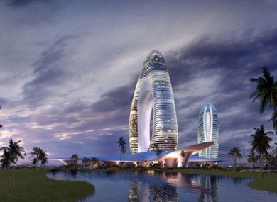Graphic art image of Phoenix Island by MAD architects.