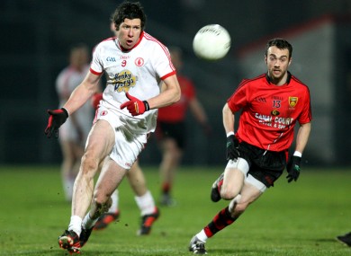 Sean Cavanagh of Tyrone and Conor Laverty of Down.