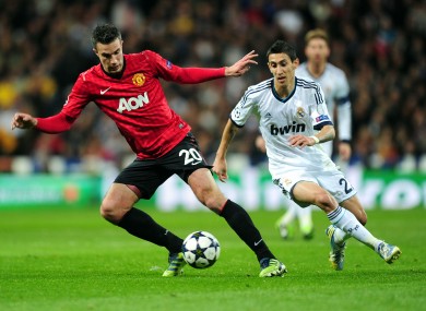 Van Persie wasted one or two good chances for United.