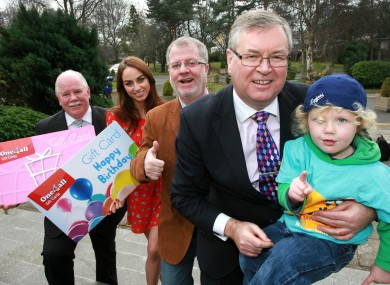 Broadcaster Joe Duffy (right) and Dylan Gray (2) were on hand to help get the initiative off the ground. Helping them were Michael Dawson, CEO, One4all, Professor Owen Smith, Our Ladyâs Hospital and model Daniella Moyles.