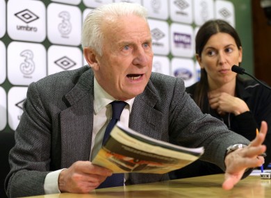 Ireland manager, Giovanni Trapattoni.