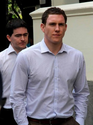 File photo: John McAreavey (centre right) and Mark Harte (centre left), brother of Michaela McAreavey