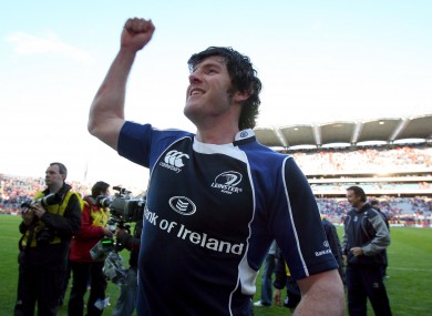 Shane Horgan celebrates a Leinster win in 2009.