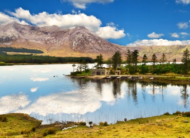 The Connemara mountains.
