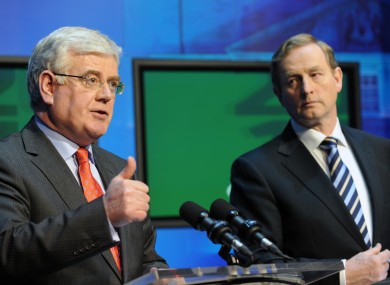 Tanaiste and Labour Leader Eamon Gilmore and Taoiseach Enda Kenny