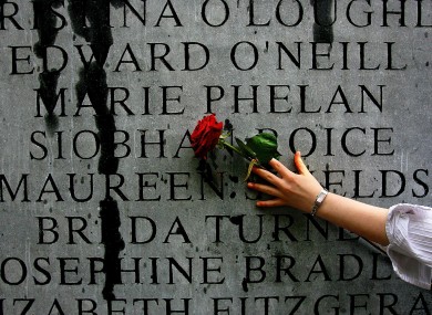 The memorial on Talbot Street in Dublin to the victims of the Dublin and Monaghan bombings.