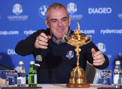 Paul McGinley will captain Europe at the 2014 Ryder Cup.
