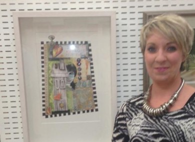 Ciara O'Keefe with one of her pieces.