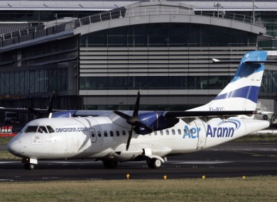 Aer Arann at Dublin Airport.