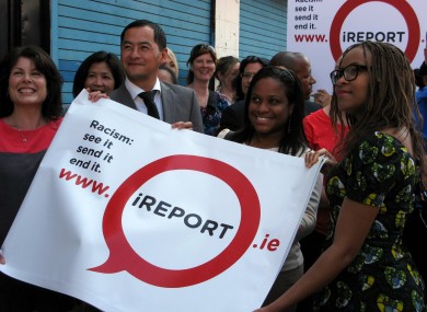 Jason Sherlock and Tara Flynn at the launch of iReport.ie