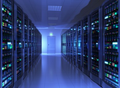 Interior of a server room
