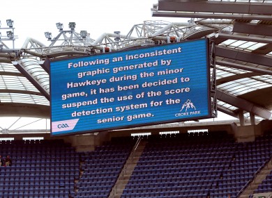 Hawk-Eye: technology error cost Limerick a point in the All-Ireland minor hurling semi.