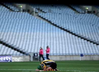 Devastated: Kilkenny's Edwina Keane after yesterday's final.