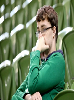 A familiar sight in the Aviva Stadium tonight.