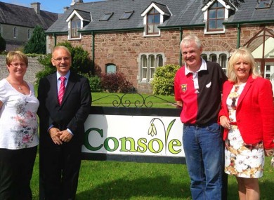 Members of Console with Donal Walsh's parents, Elma and Finbarr.