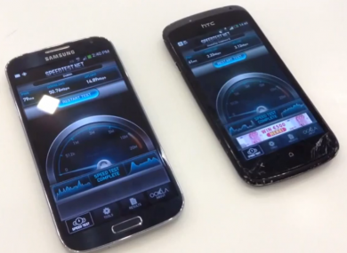 The phones used for our speed test