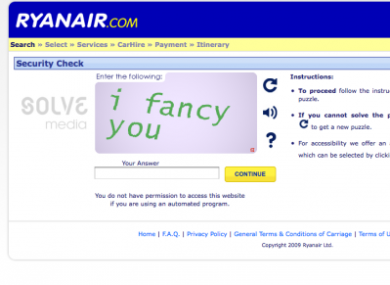 A captcha from November 2012.