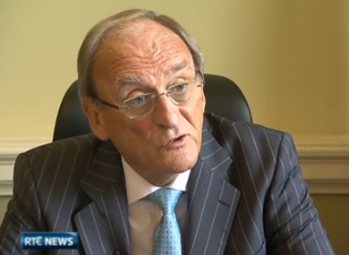 Ceann Comhairle Seán Barrett speaking to RTÉ