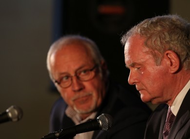 Colin Parry and Martin McGuinness.