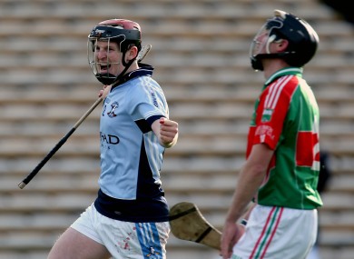 Na Piarsaigh's David Dempsey celebrates scoring their second goal of the game.