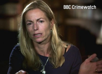 Kate McCann on the BBC Crimewatch programme on BBC One last night, describing the moment she realised her daughter was not in her bedroom.