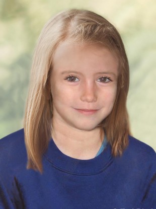 A handout photo of an age progression image of Madeleine McCann.