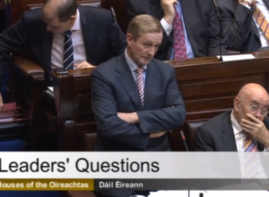 Enda Kenny in the Dáil today