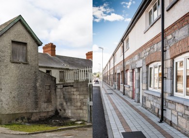 Before and after shots of St Michael's Road.