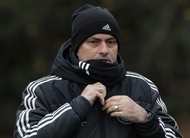 Chelsea's manager Jose Mourinho arrives for a training session at Cobham training ground.