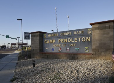 The main gate of Camp Pendleton.
