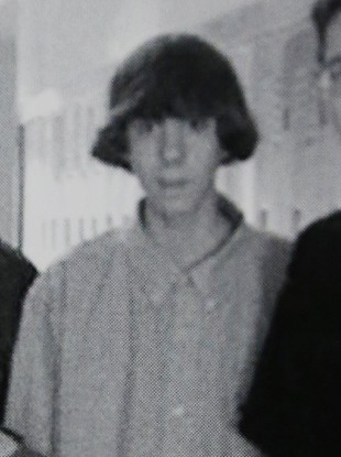 This undated photo shows Adam Lanza posing for a group photo in the Newtown High School yearbook.