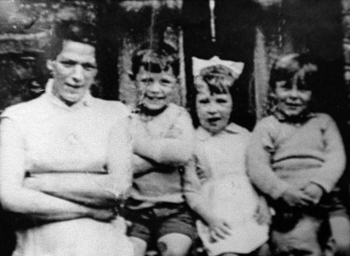 Jean McConville (left) with three of her children before she vanished in 1972.
