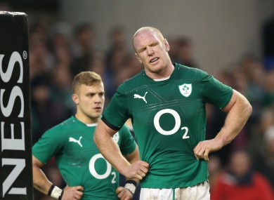 Paul O'Connell shows his dismay.